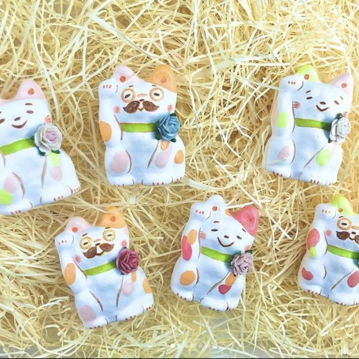 季節の招き猫アイシングクッキー。彩り豊かなギフト商品